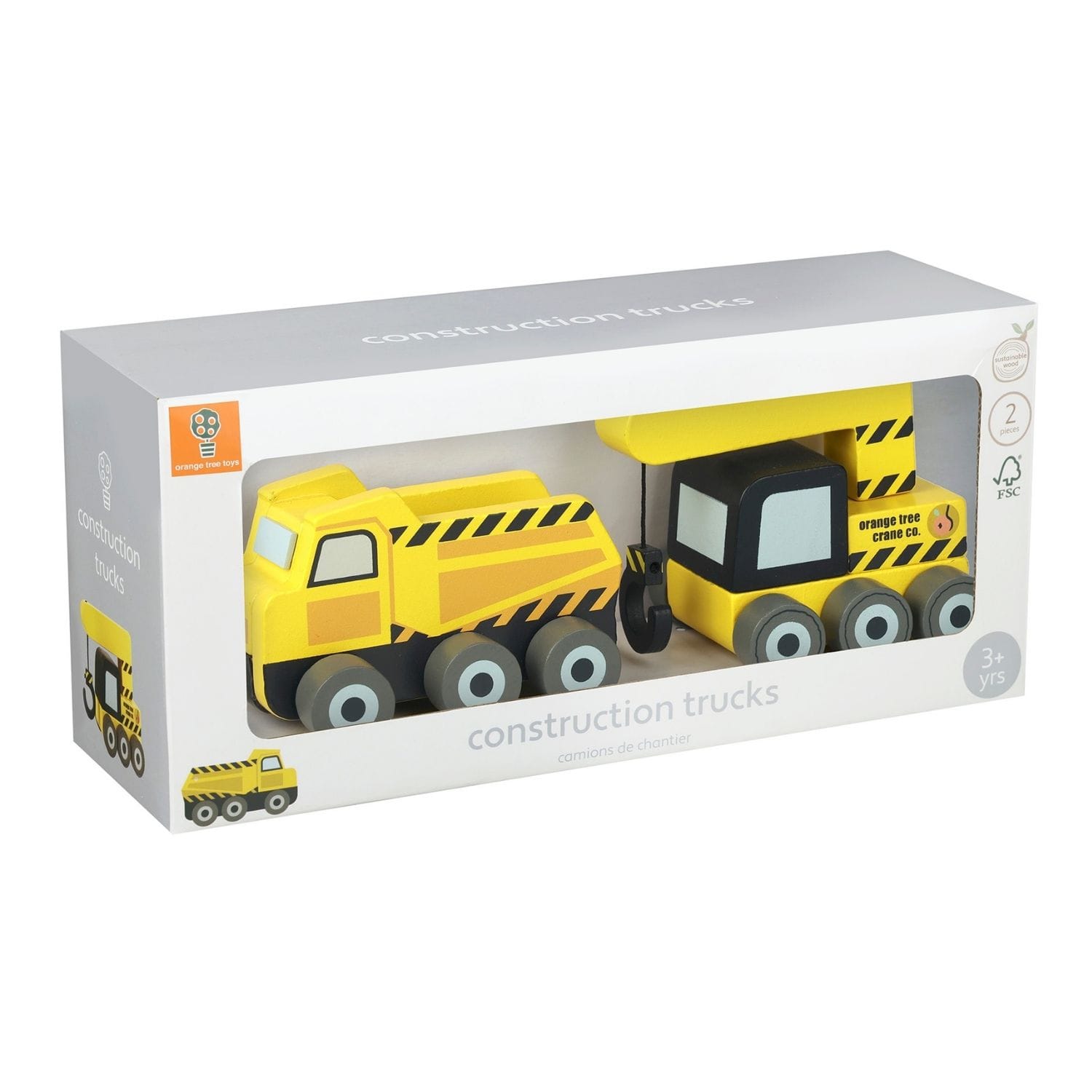 Orange Tree Toys Toys Construction Vehicles (Set of 2)