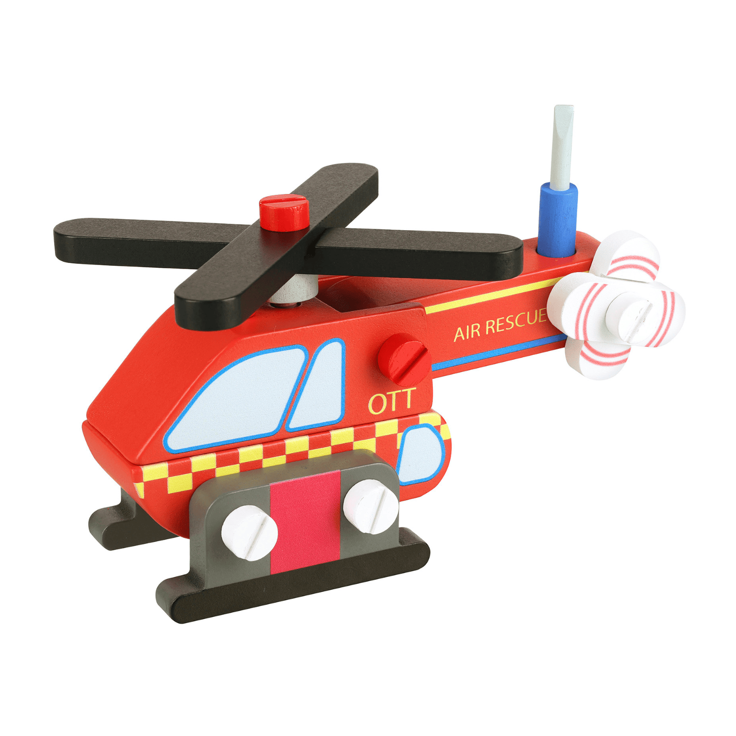 Orange Tree Toys Toys Emergency Services Buildable Helicopter