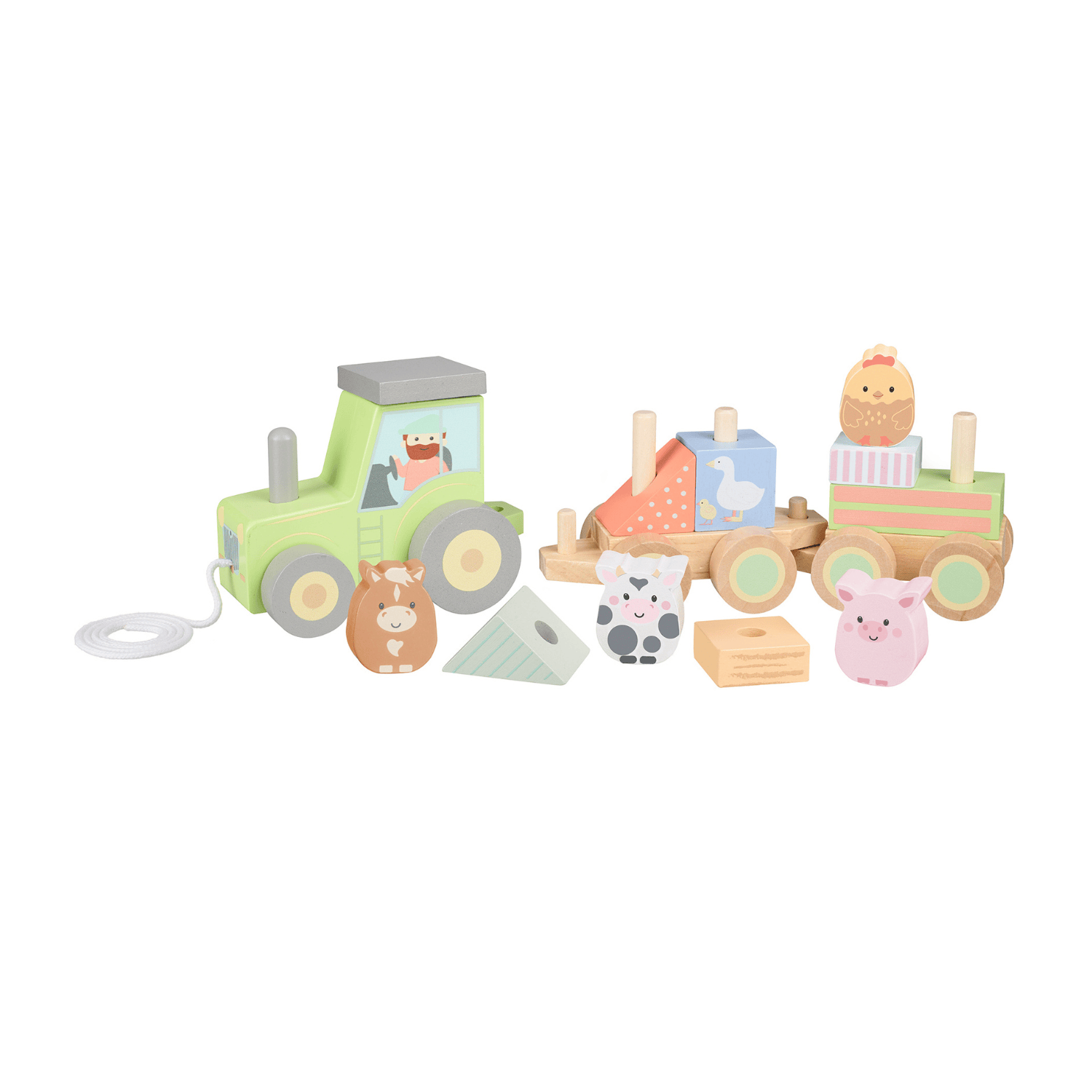 Orange Tree Toys Toys Farmyard Animal Puzzle Tractor