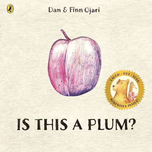 Children's book titled "Is This A Plum?" by Penguin NZ, featuring colorful illustrated cover artwork.