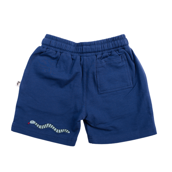 Phoenix And The Fox Unisex Pants Navy & Snake Track Shorts