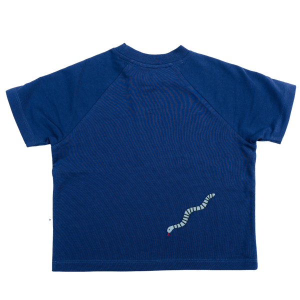 Phoenix And The Fox Unisex Tee Navy & Snake Raglan Box Tee