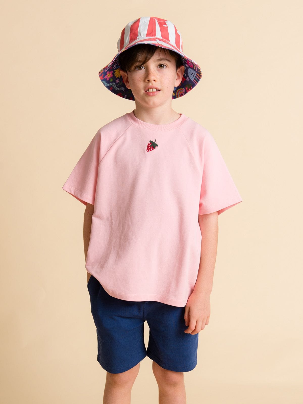 Phoenix And The Fox Unisex Tee Pink & Strawberry Raglan Box Tee