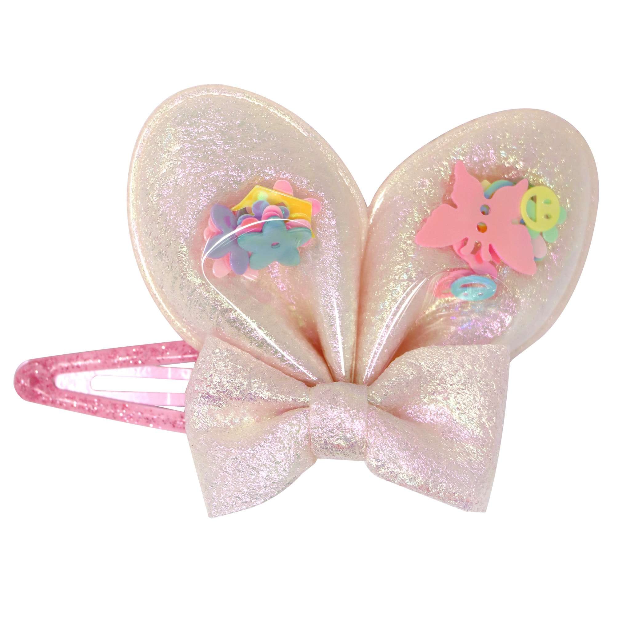Pink Poppy Accessory Hair Easter Fun Holographic Glitter Hair Clips