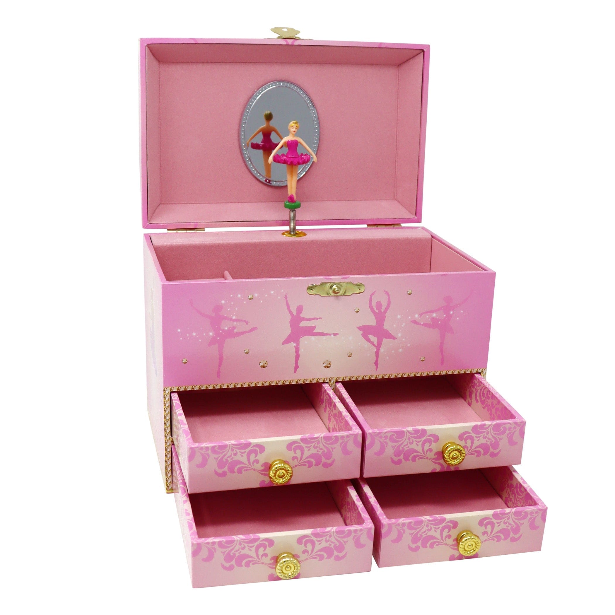 Pink Poppy Girls Accessory Romantic Ballet Medium Musical Jewellery Box