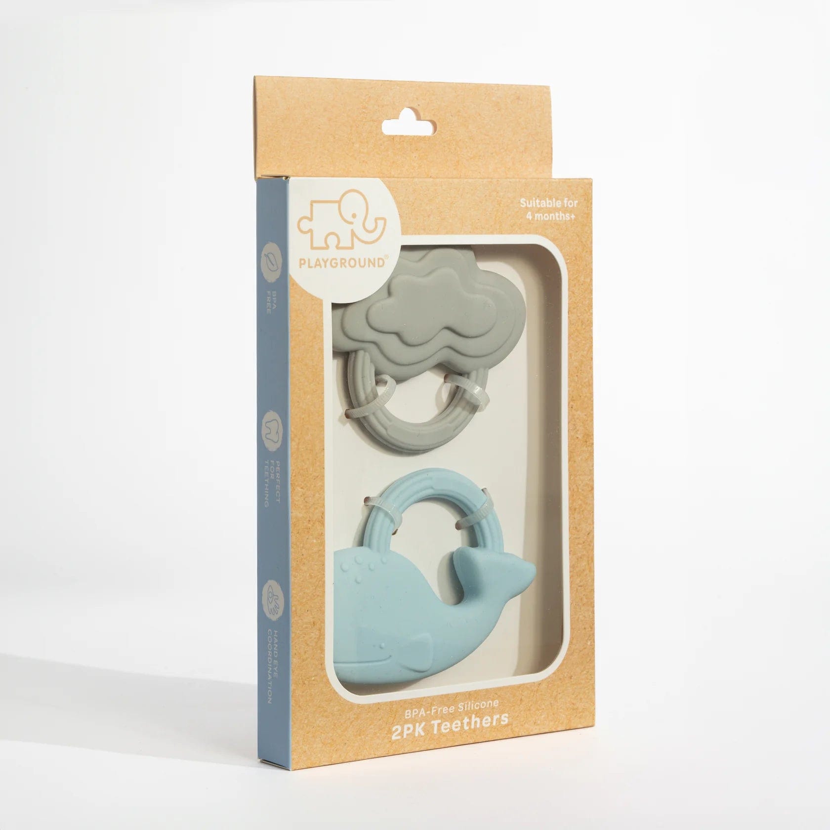 Playground Baby Care 2Pk Silicone Teether - Whale & Cloud