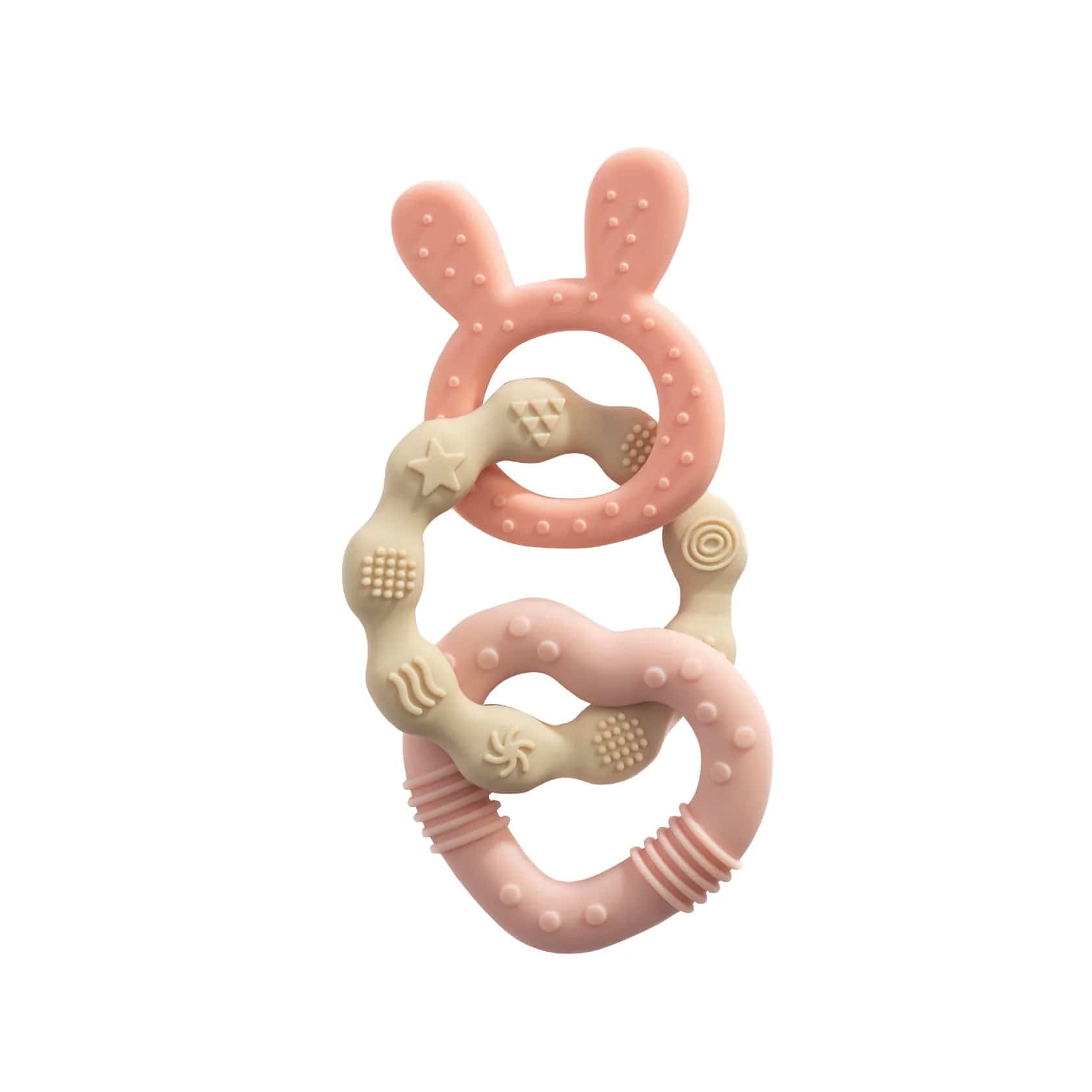 Playground Baby Care Silicone Bunny Teether - Pink