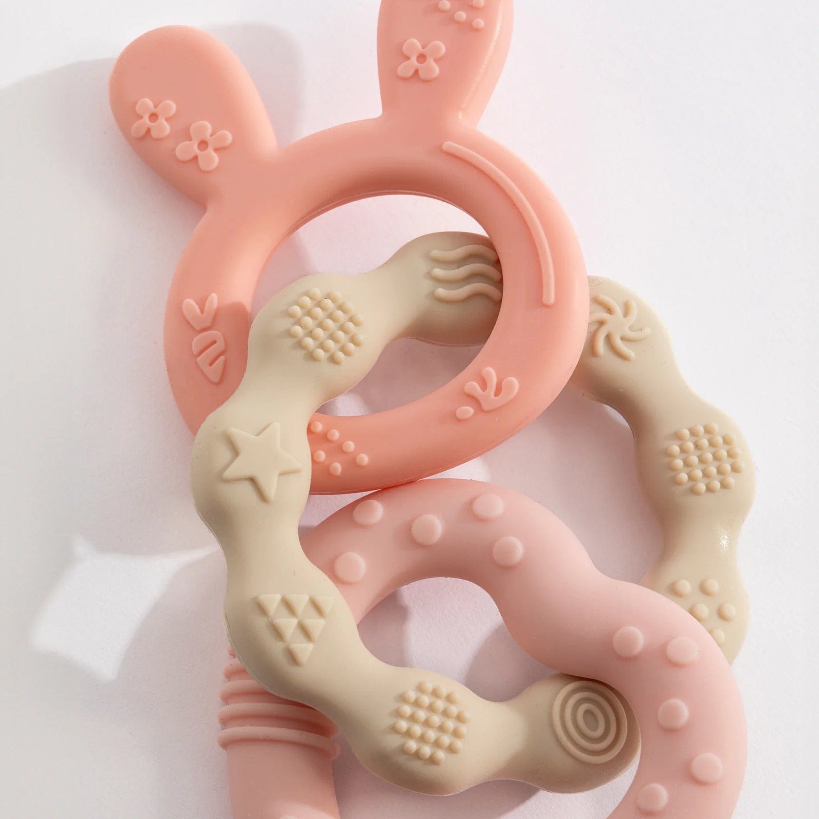 Playground Baby Care Silicone Bunny Teether - Pink