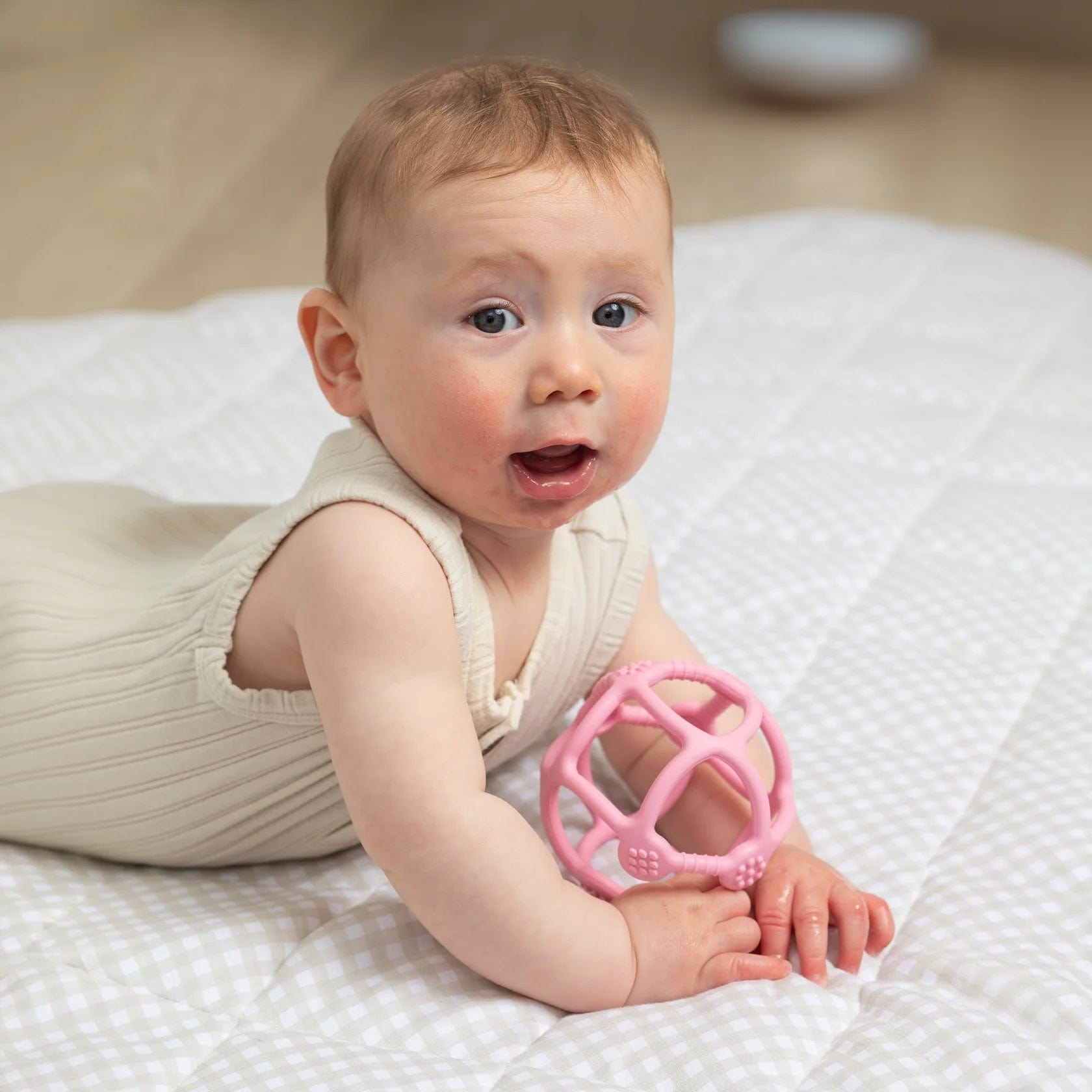 Playground Baby Care Silicone Teething Ball - Light Pink