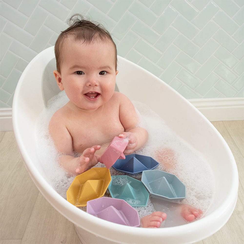 Playground Bath Toys Silicone Origami Bath Boats