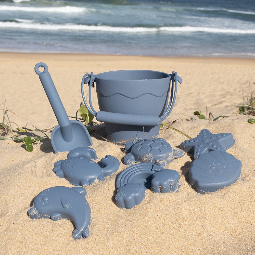 Playground Toys Silicone 8pc Bucket & Spade Set