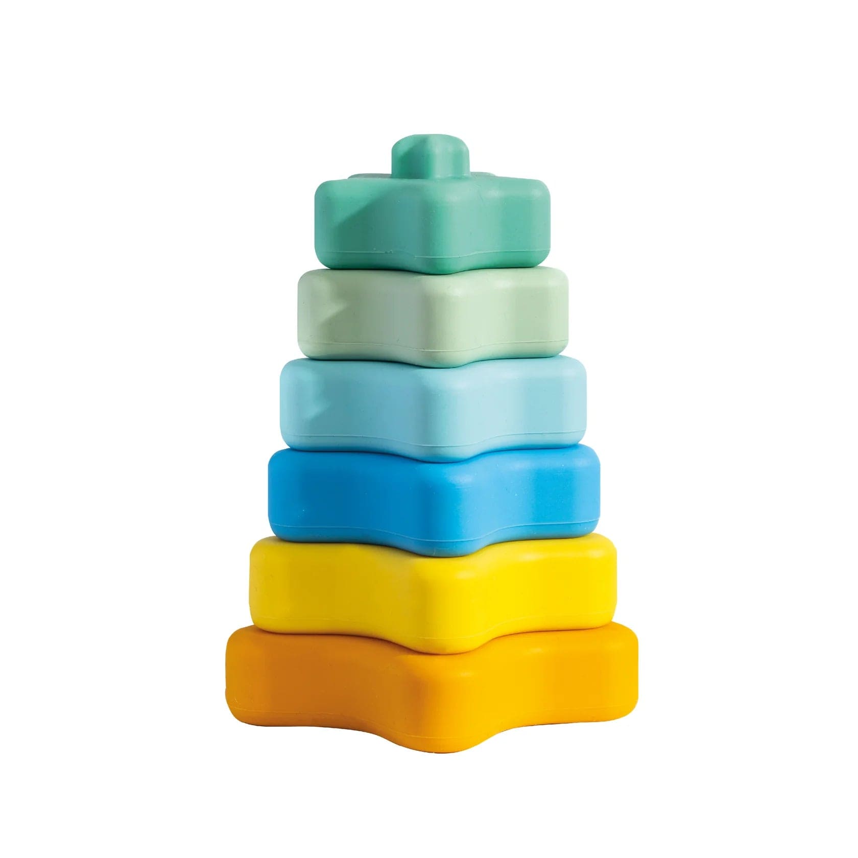 Playground Toys Silicone Stacking Tower Star - Sorbet