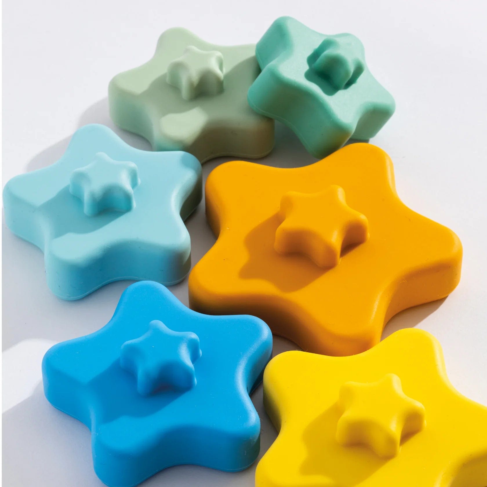 Playground Toys Silicone Stacking Tower Star - Sorbet