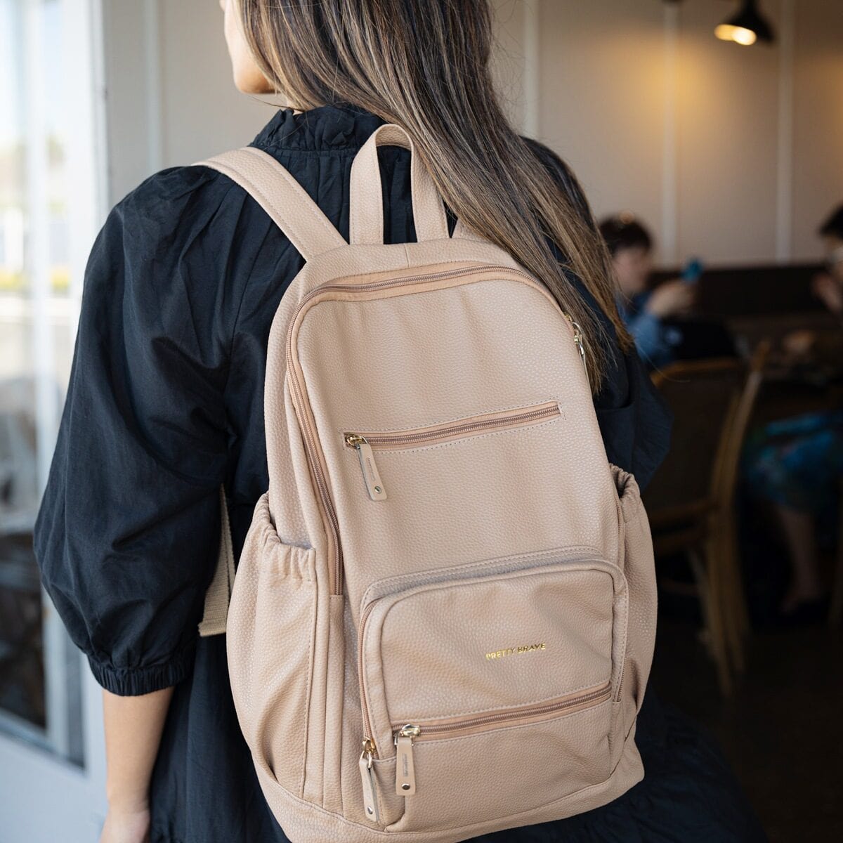 Pretty Brave Baby Accessory Chloe Backpack - Natural Pebble