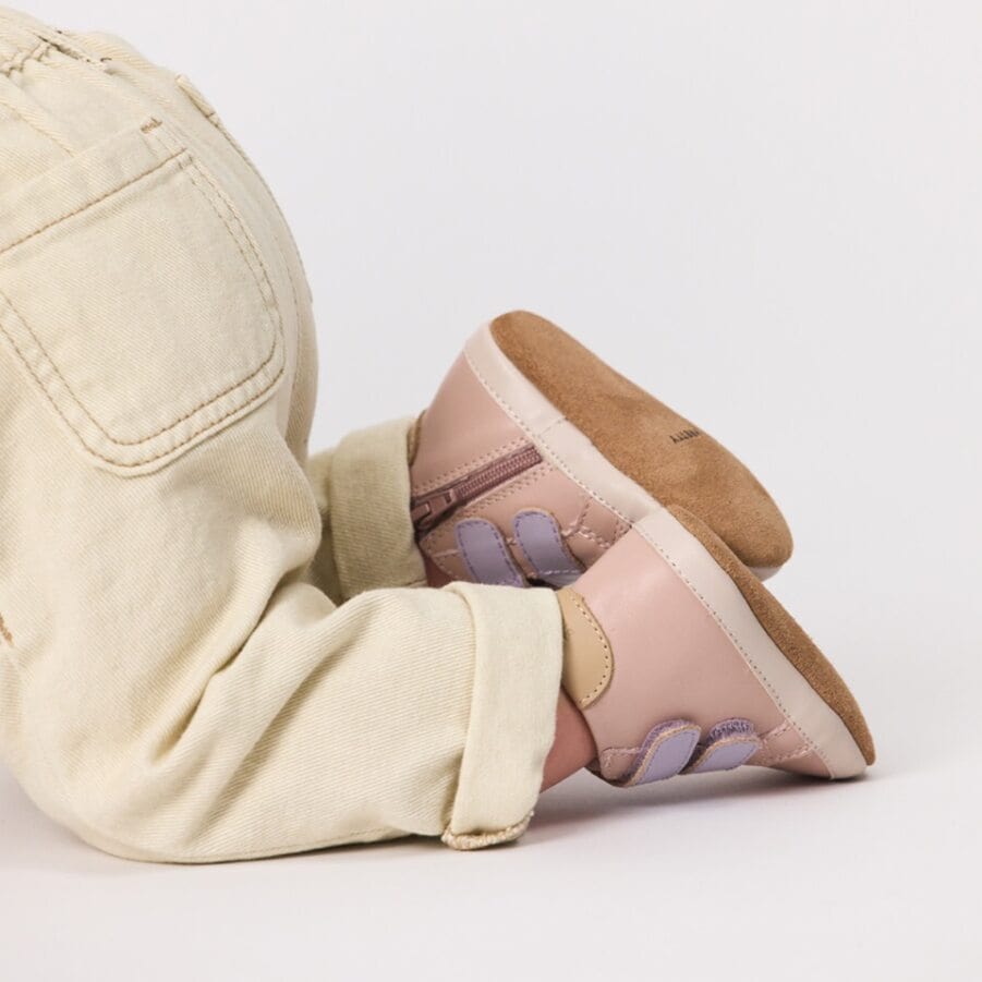 Pretty Brave Baby Shoes Baby Hi-Top in Blush/Lilac