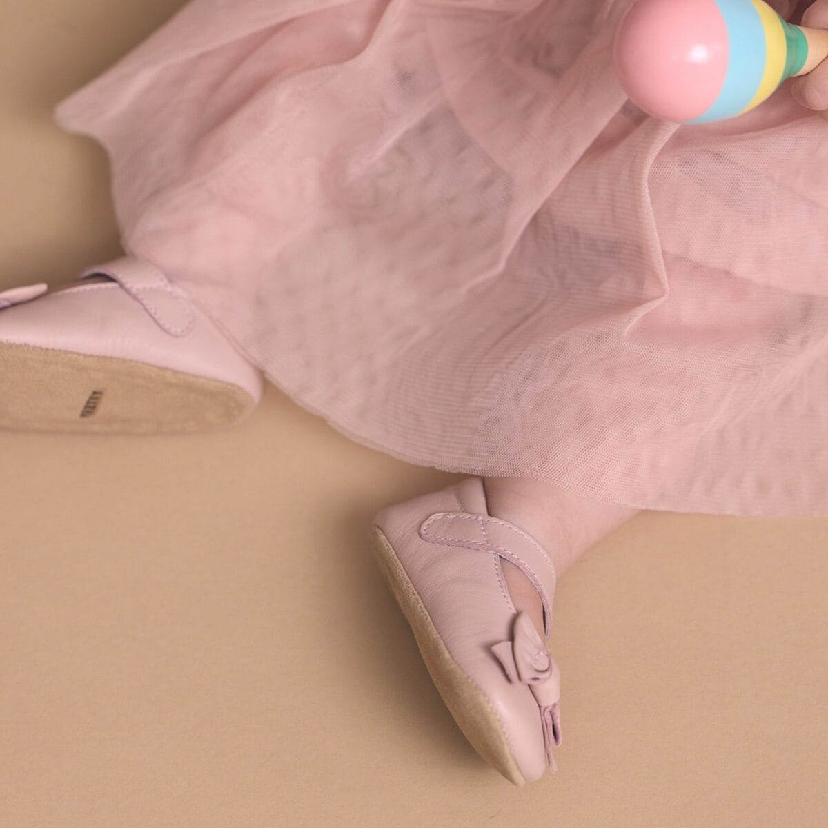 Pretty Brave Baby Shoes BONNIE Dusky Pink Mary Jane