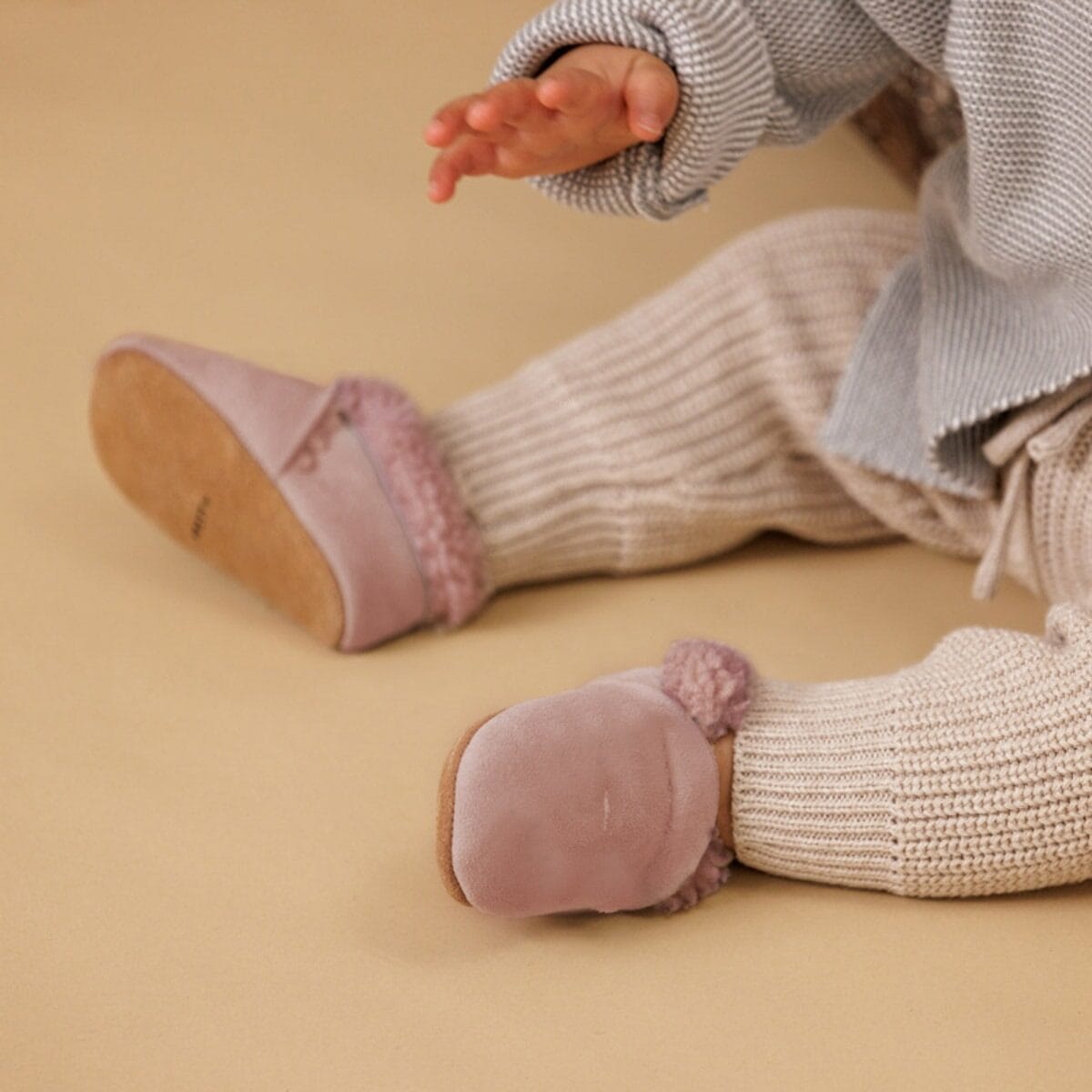Pretty Brave Baby Shoes COSY MOC Dusky Pink