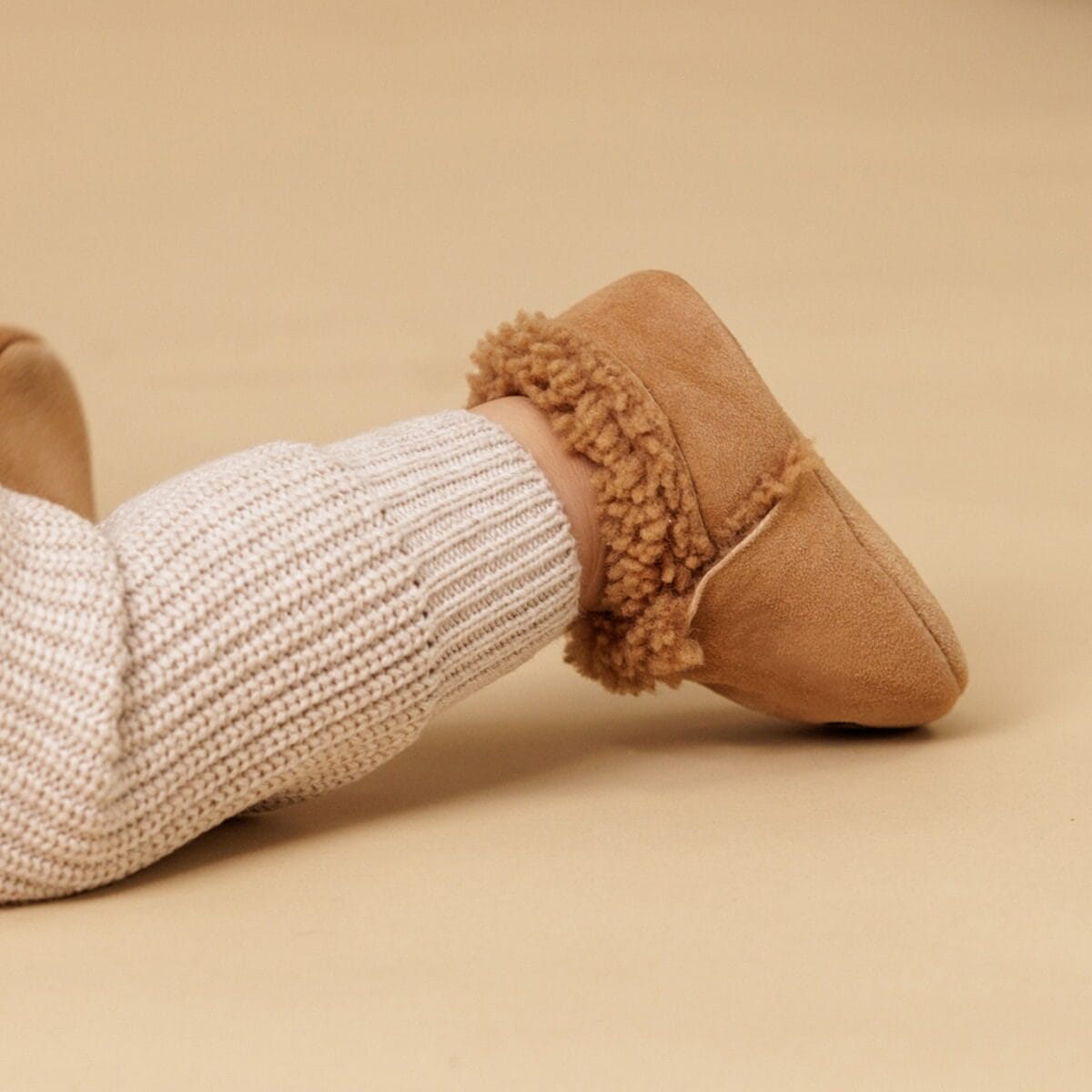 Pretty Brave Baby Shoes COSY MOC Tan