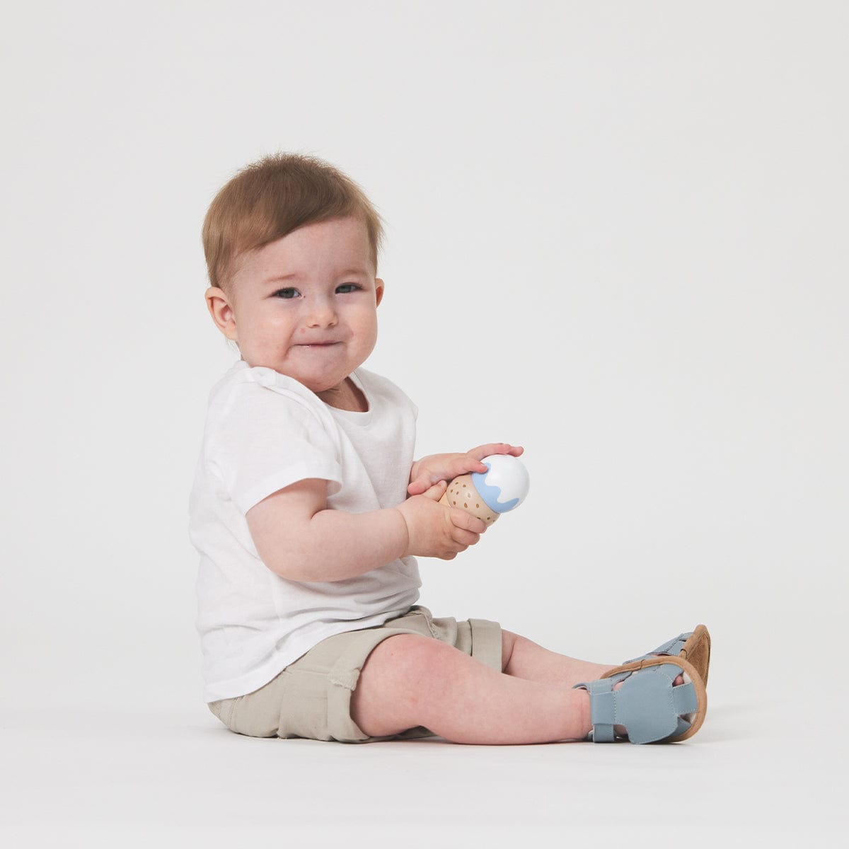 Pretty Brave Baby Shoes Milo Sandal in Seafoam