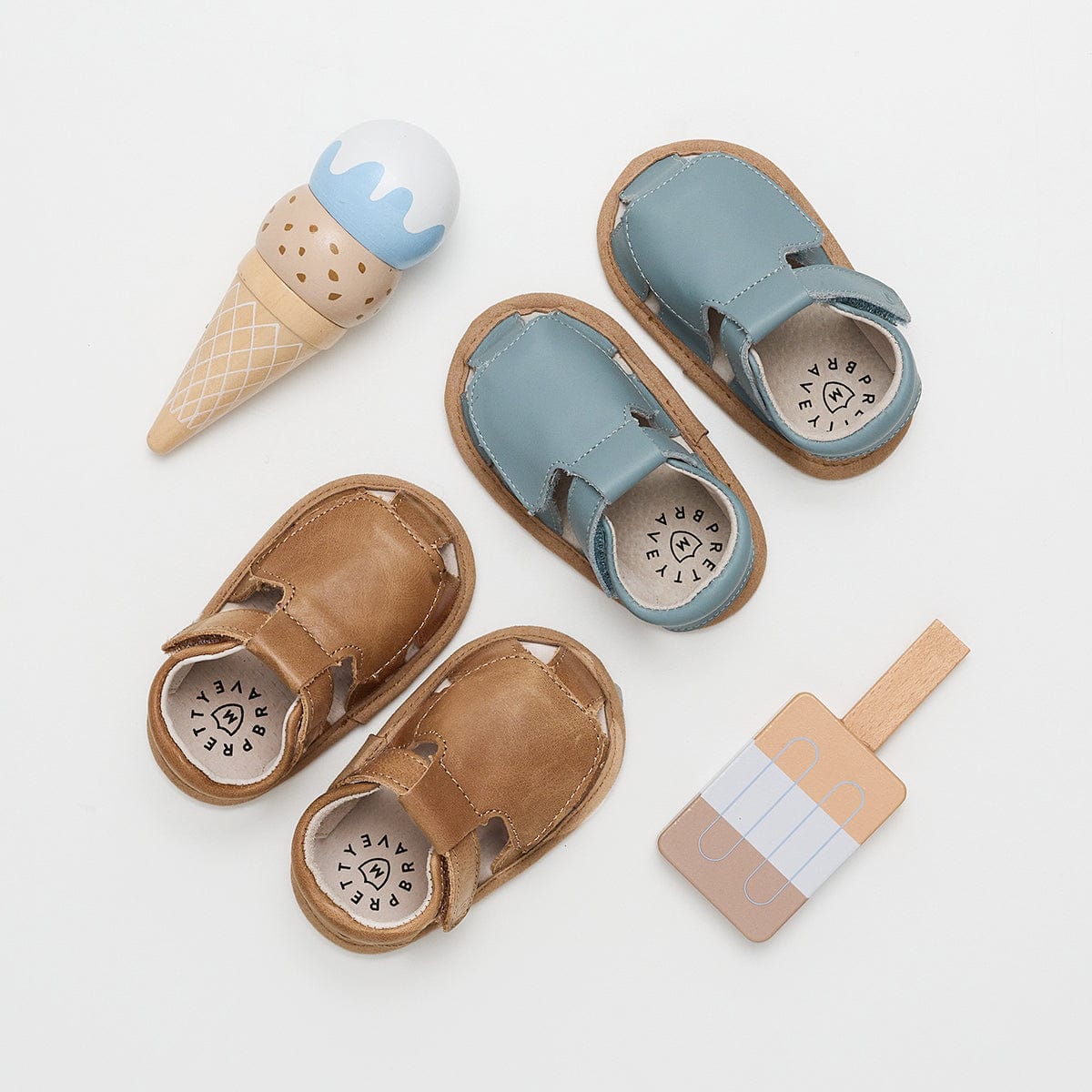 Pretty Brave Baby Shoes Milo Sandal in Seafoam