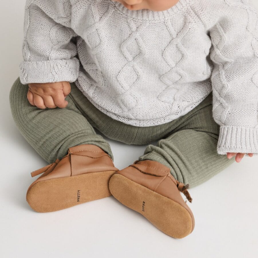 Pretty Brave Baby Shoes MOC in Natural