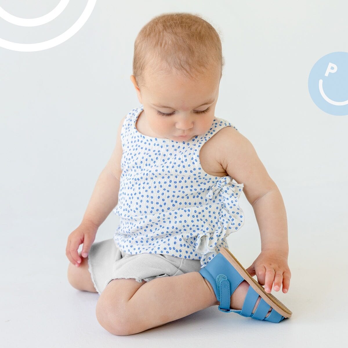 Pretty Brave Baby Shoes Rio Sandal in Playground Blue