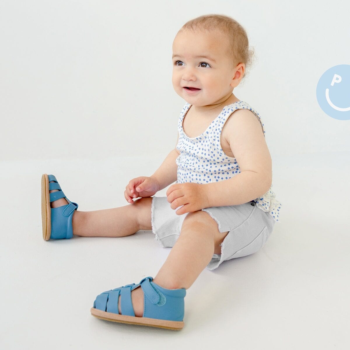 Pretty Brave Baby Shoes Rio Sandal in Playground Blue