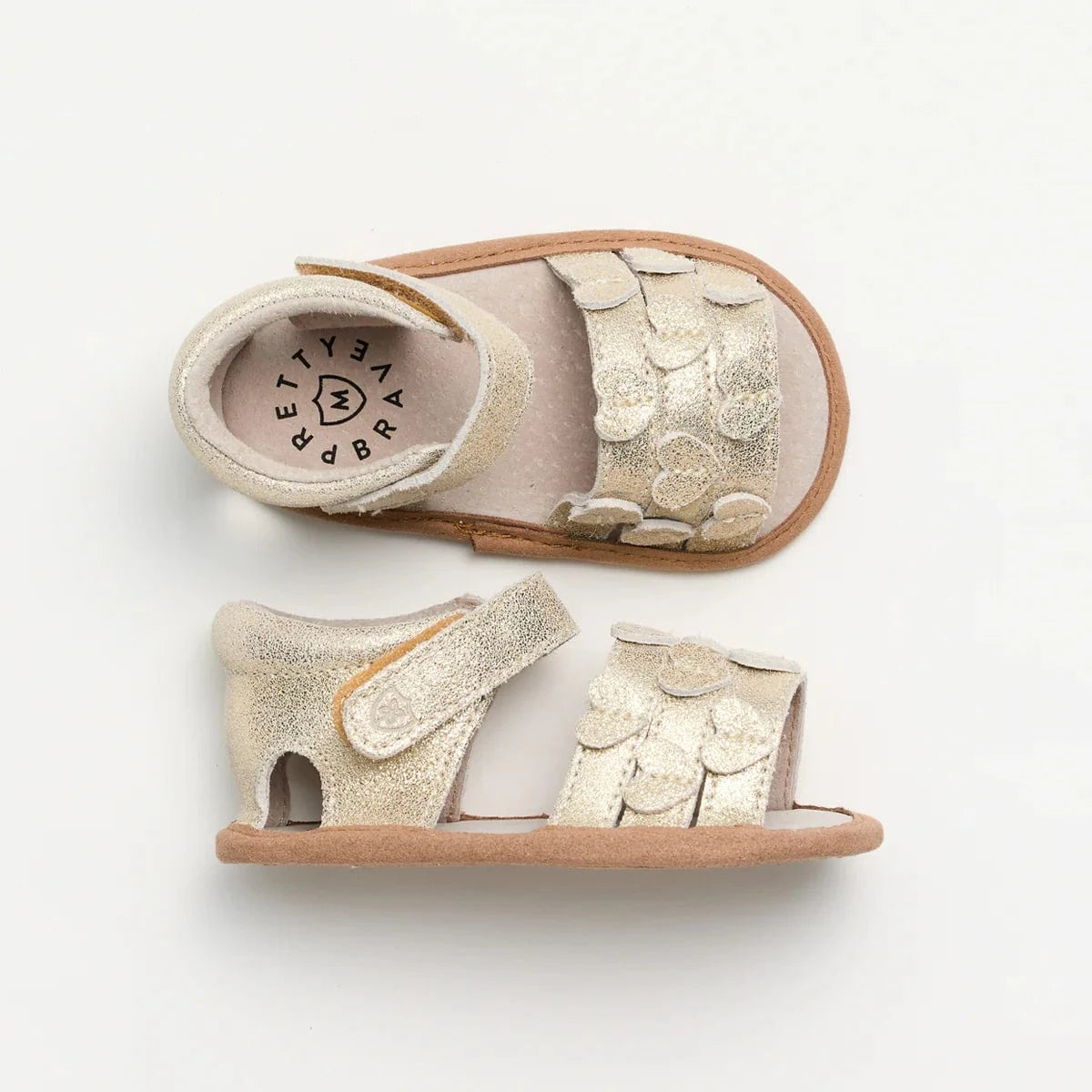 Pretty Brave Baby Shoes S Hearts Sandal Gold Sparkle