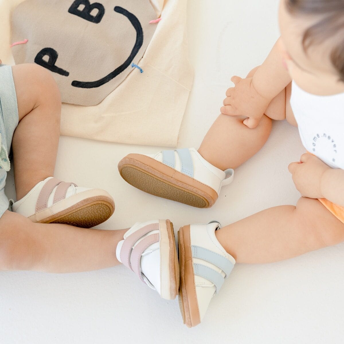 Pretty Brave Baby Shoes Scout in White/Blush