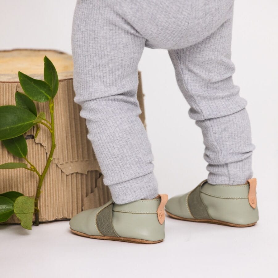 Pretty Brave Baby Shoes Slip-On in Sage