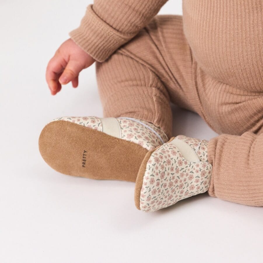 Pretty Brave Baby Shoes Slip-On in Tiny Garden