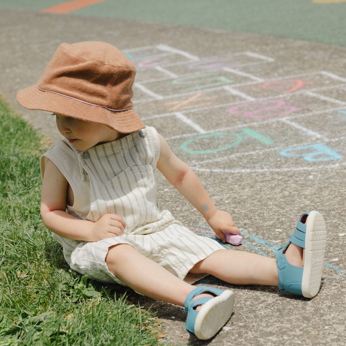 Pretty Brave Boys Shoes Billie Sandal in Playground Blue