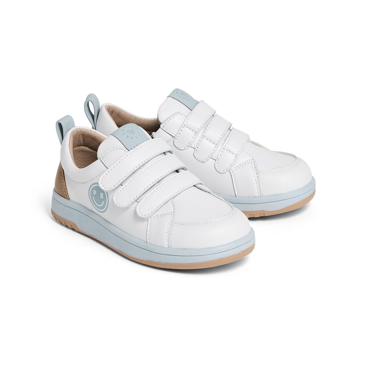 Pretty Brave Boys Shoes Happy Trainer in White/Blue