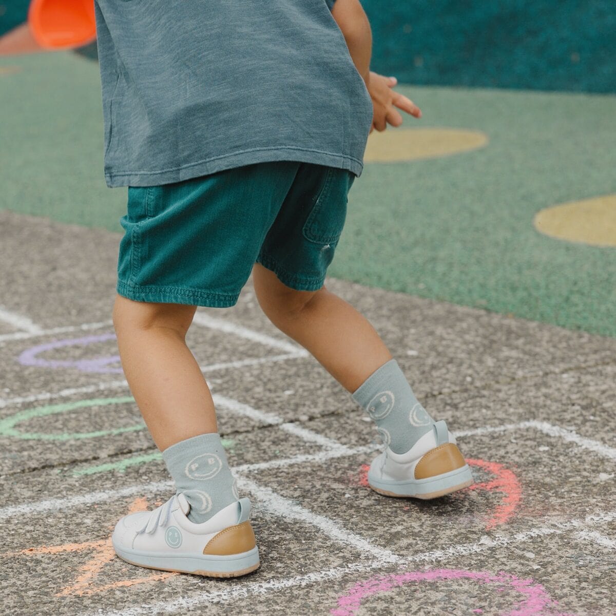 Pretty Brave Boys Shoes Happy Trainer in White/Blue