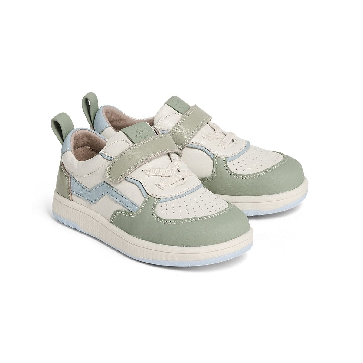 Pretty Brave Boys Shoes Playground Trainer in Sage Combo