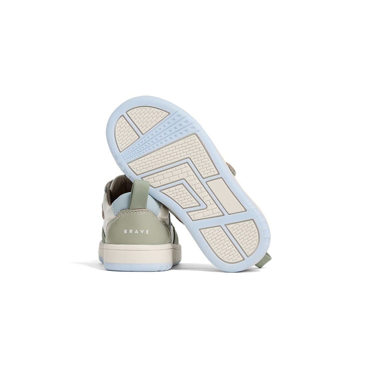 Pretty Brave Boys Shoes Playground Trainer in Sage Combo