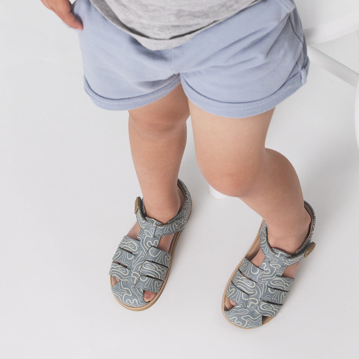 Pretty Brave Boys Shoes Rocco Sandal in Blue Ripple