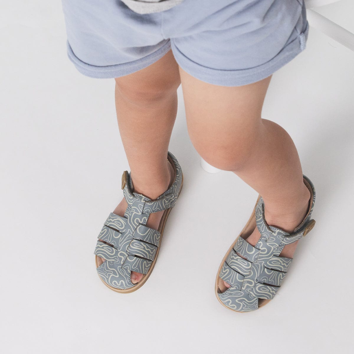 Pretty Brave Boys Shoes Rocco Sandal in Blue Ripple