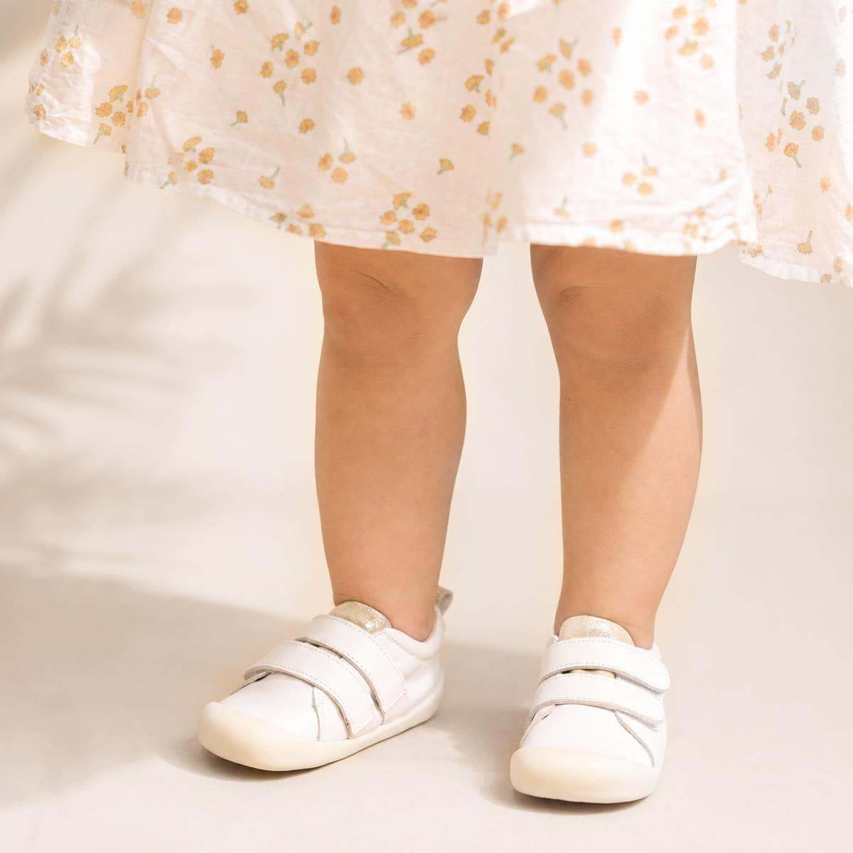 Pretty Brave Boys Shoes TOTO White/Gold