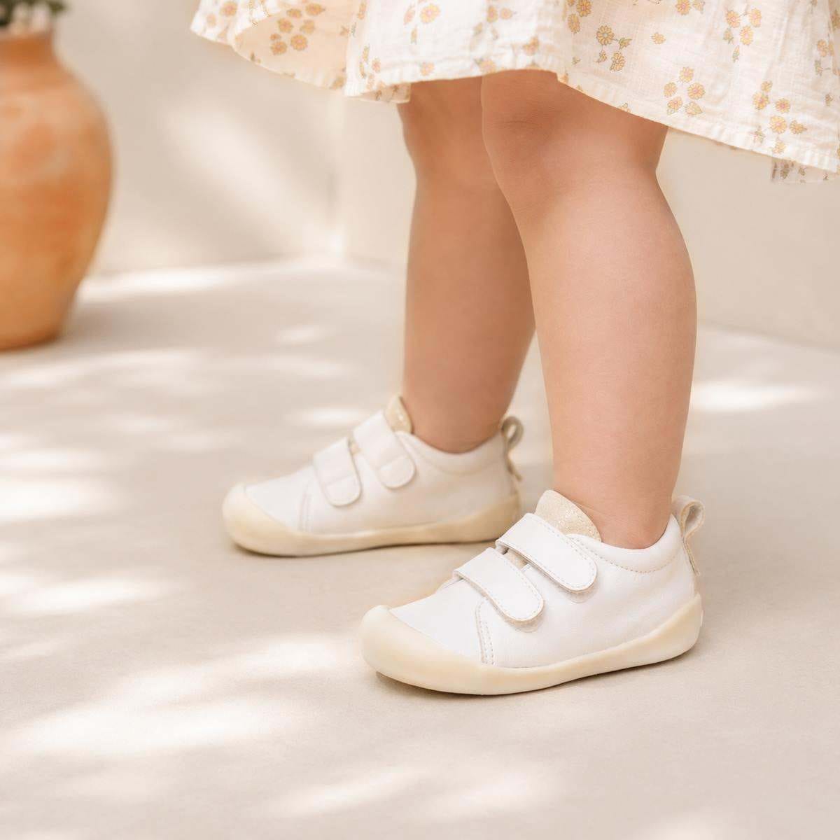 Pretty Brave Boys Shoes TOTO White/Gold