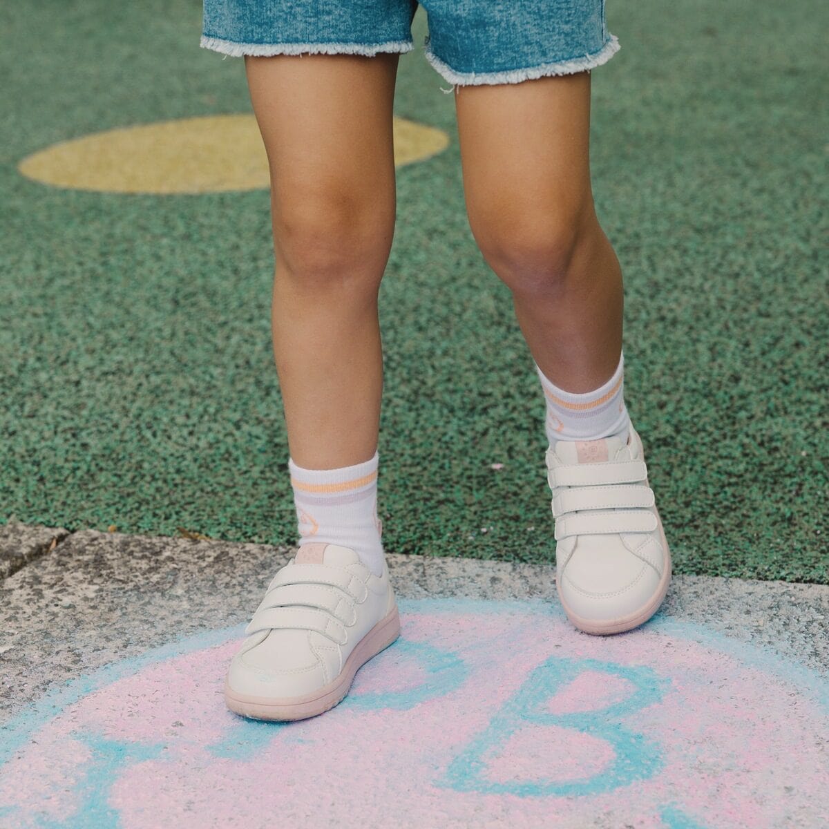 Pretty Brave Girls Shoes Happy Trainer in White/Blush