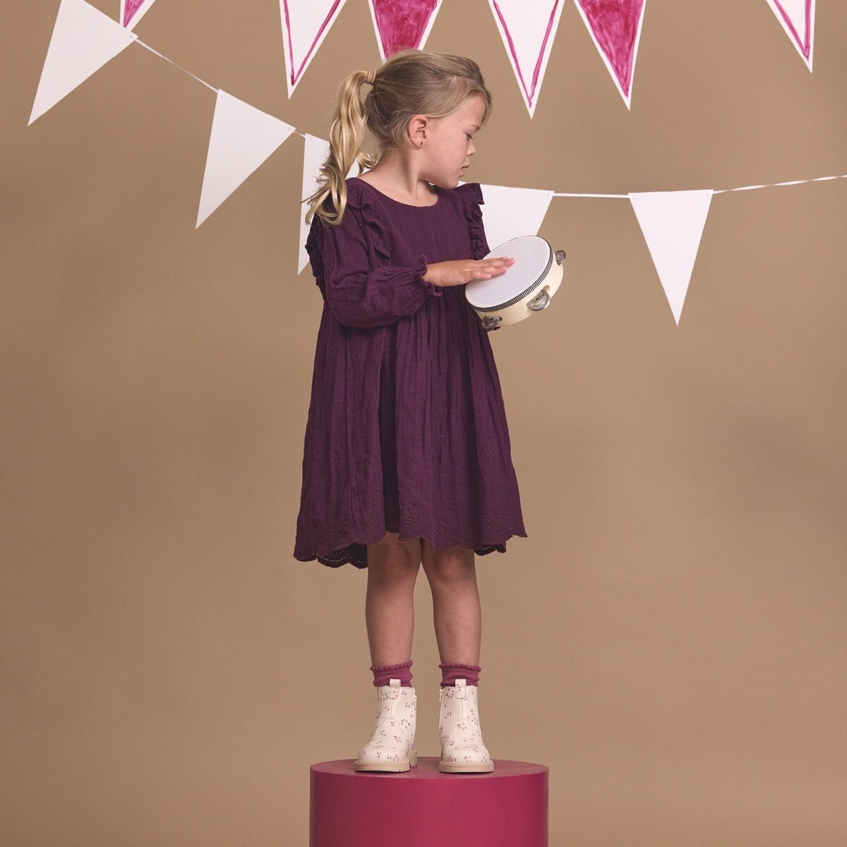 Girls' Hudson Winter Bloom Boot by Pretty Brave, stylish winter shoes with cozy lining and floral design for girls.