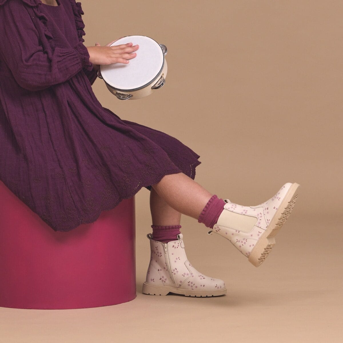 Pretty Brave Hudson Winter Bloom girls' boots with floral design, cozy lining, and sturdy soles for winter wear.