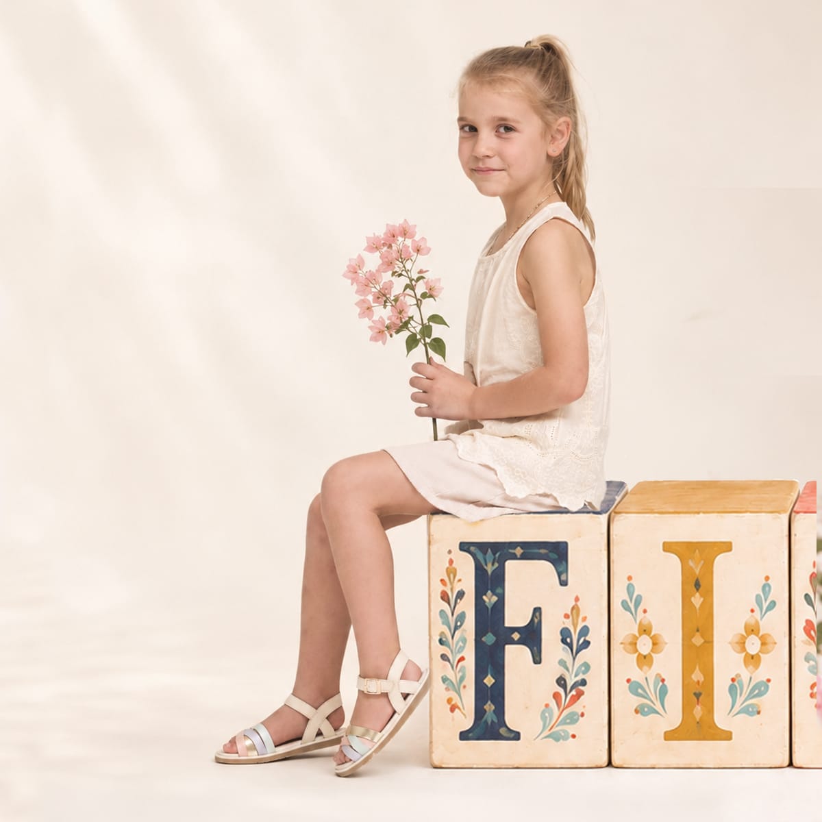 Pretty Brave Girls Shoes Lucy Pastel Multi Sandal
