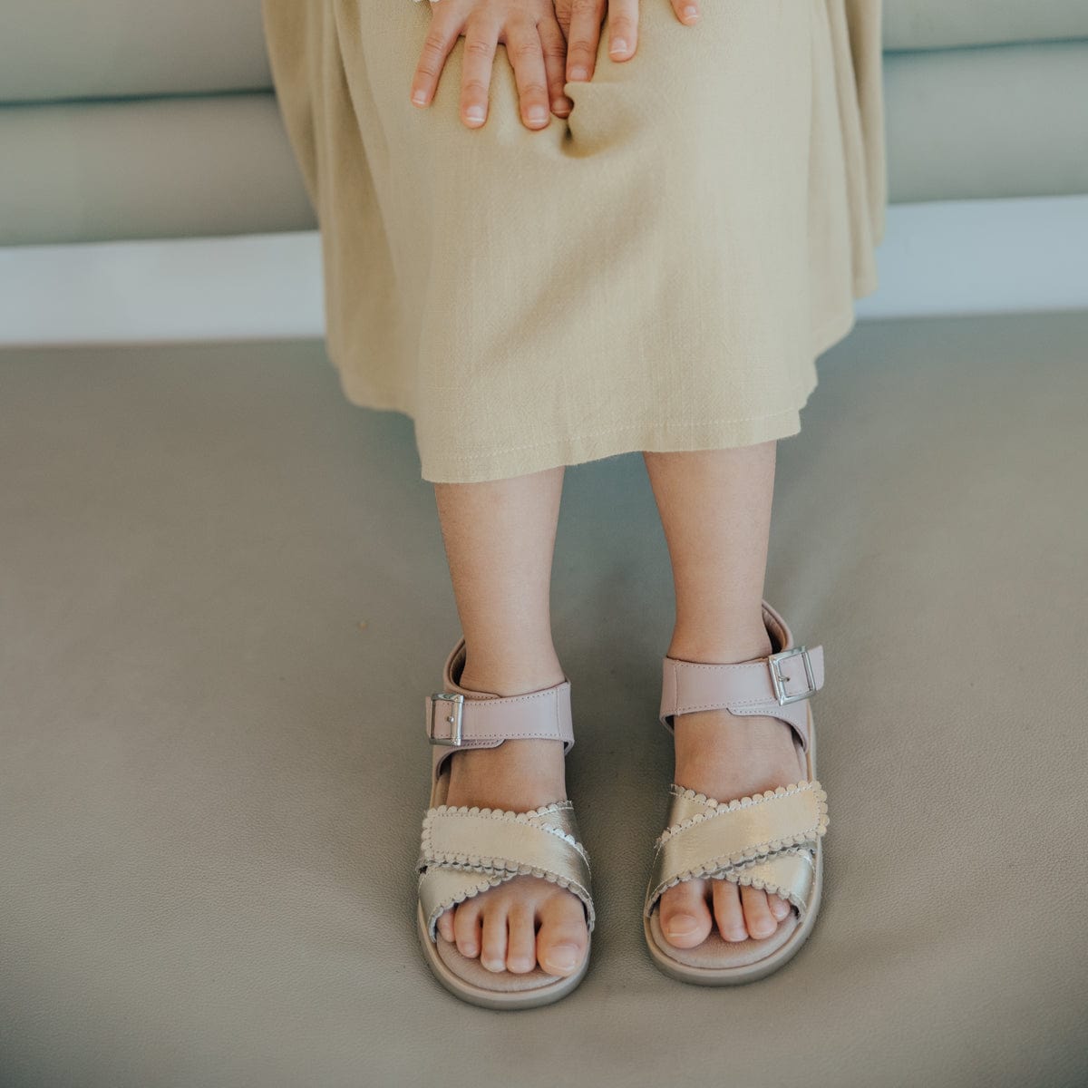 Pretty Brave Girls Shoes Willow Sandal in Blush/Gold