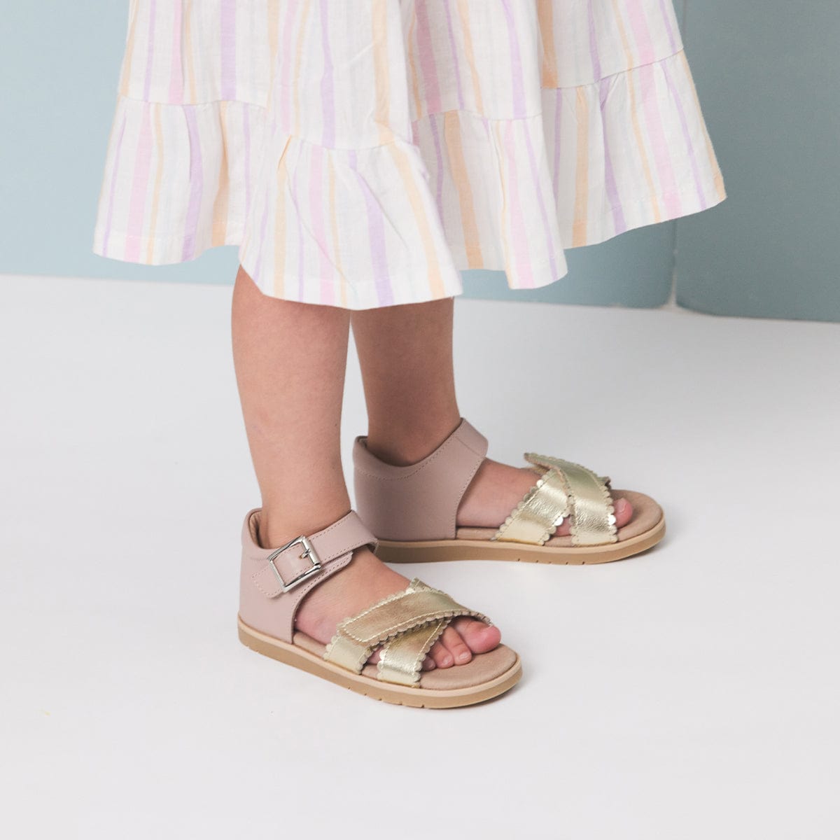 Pretty Brave Girls Shoes Willow Sandal in Blush/Gold