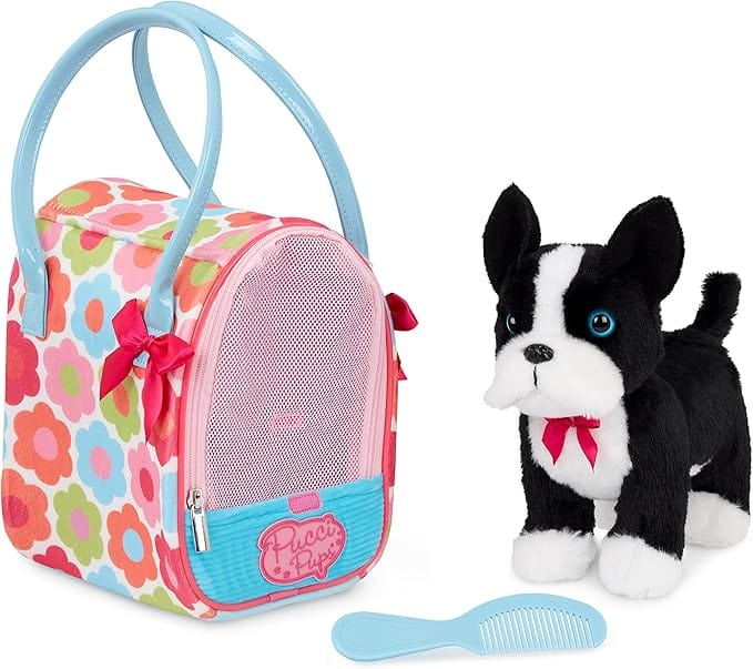 Pucci Pups Toys Pucci Pup Boston Terrier Pup & Carrier