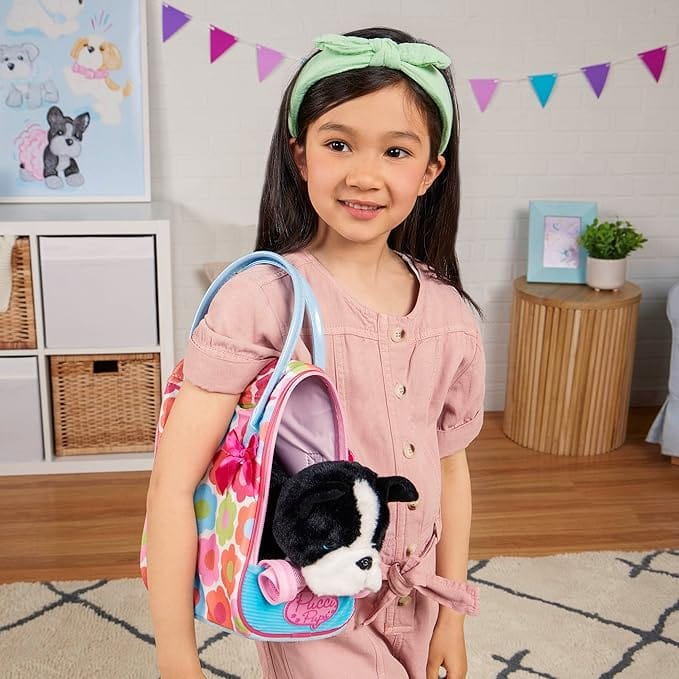 Pucci Pups Toys Pucci Pup Boston Terrier Pup & Carrier