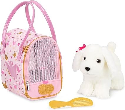 Pucci Pups Toys Pucci Pup Maltese with Pink Crown Glam Bag