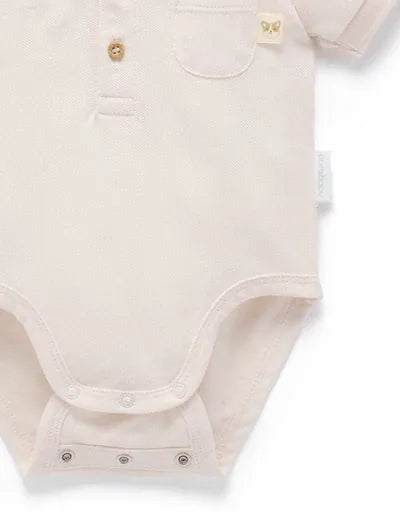 Purebaby Boys Onesie Polo Bodysuit